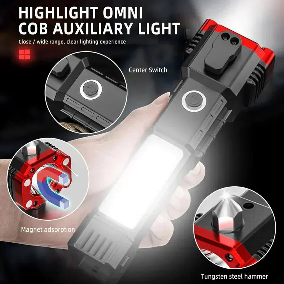 Multifunctional 8 in 1 Portable Bright Torch