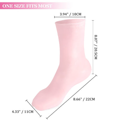 Moisturizing Socks, Long Silicone Socks, Aloe Socks, Soft Gel Socks, Women Foot Spa Pedicure Socks for Repairing Cracked Heel, Dry Feet, Softening Calluses, Rough Skin