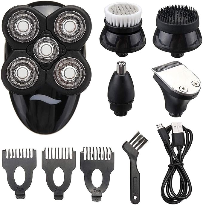XIANGYUE 5 In 1 4D Rechargeable Shaver For Wet And Dry Electric Shaver