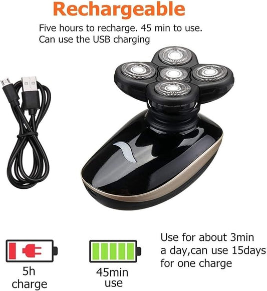 XIANGYUE 5 In 1 4D Rechargeable Shaver For Wet And Dry Electric Shaver