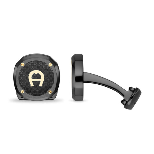 أزرار أكمام سوداء أنيقة للرجال