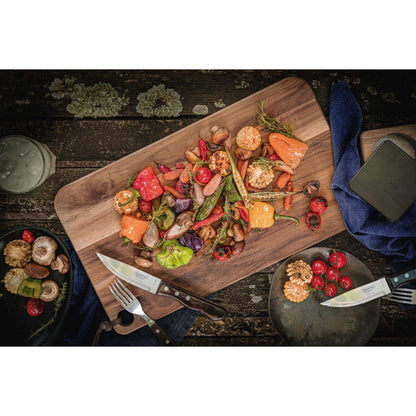 Tramontina Since 1911 Made In Brazil Tramontina 4-Piece Jumbo Barbecue Flatware Set With Stainless-Steel Blades And Brown Polywood Handles