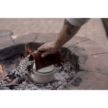 Barebones - Suede Leather Hot Pad - Terracotta