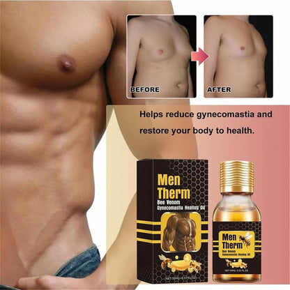 Chest Fat Reducer Oil – Bee Venom Gynecomastia Heating Oil