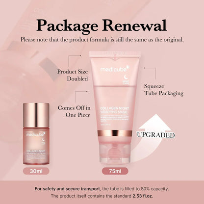 Medicube Collagen Night Wrapping Mask – Glass skin Mask – 100%Authentic Korean Skincare in Pakistan